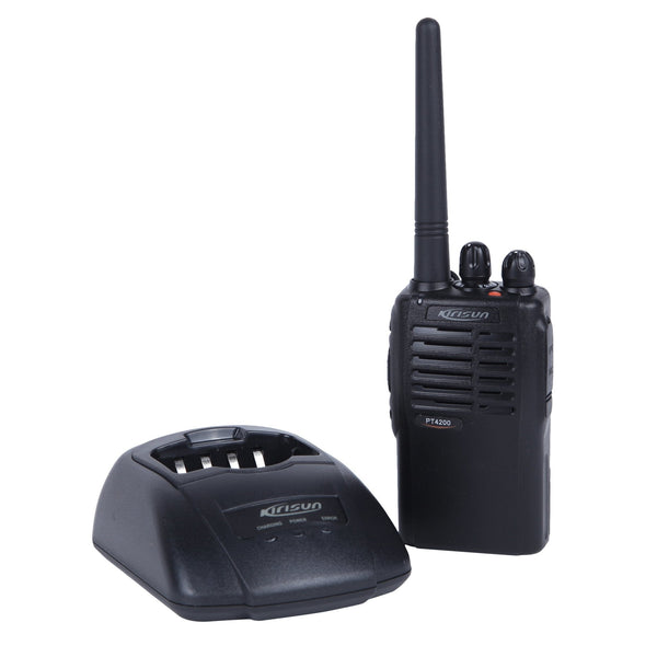 Kirisun 5W PT4200 UHF walkie-talkie Portable Handheld Civilian Two Way Radio Black 3-10km - Edragonmall.com