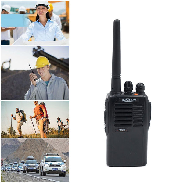 Kirisun 5W PT4200 UHF walkie-talkie Portable Handheld Civilian Two Way Radio Black 3-10km - Edragonmall.com