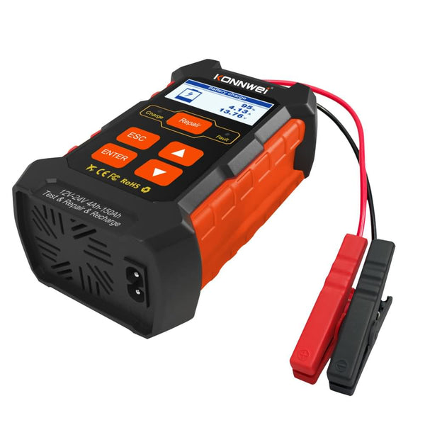 KONNWEI KW520 12V/10A-24V/5A Battery Tester+Charger+Repair Tool with tester and repair function - Edragonmall.com