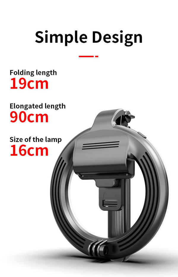 L07 mobile phone Live Fill Light Wireless Control Dimmable Camera Phone Ring Lamp With Stand Tripod - Edragonmall.com