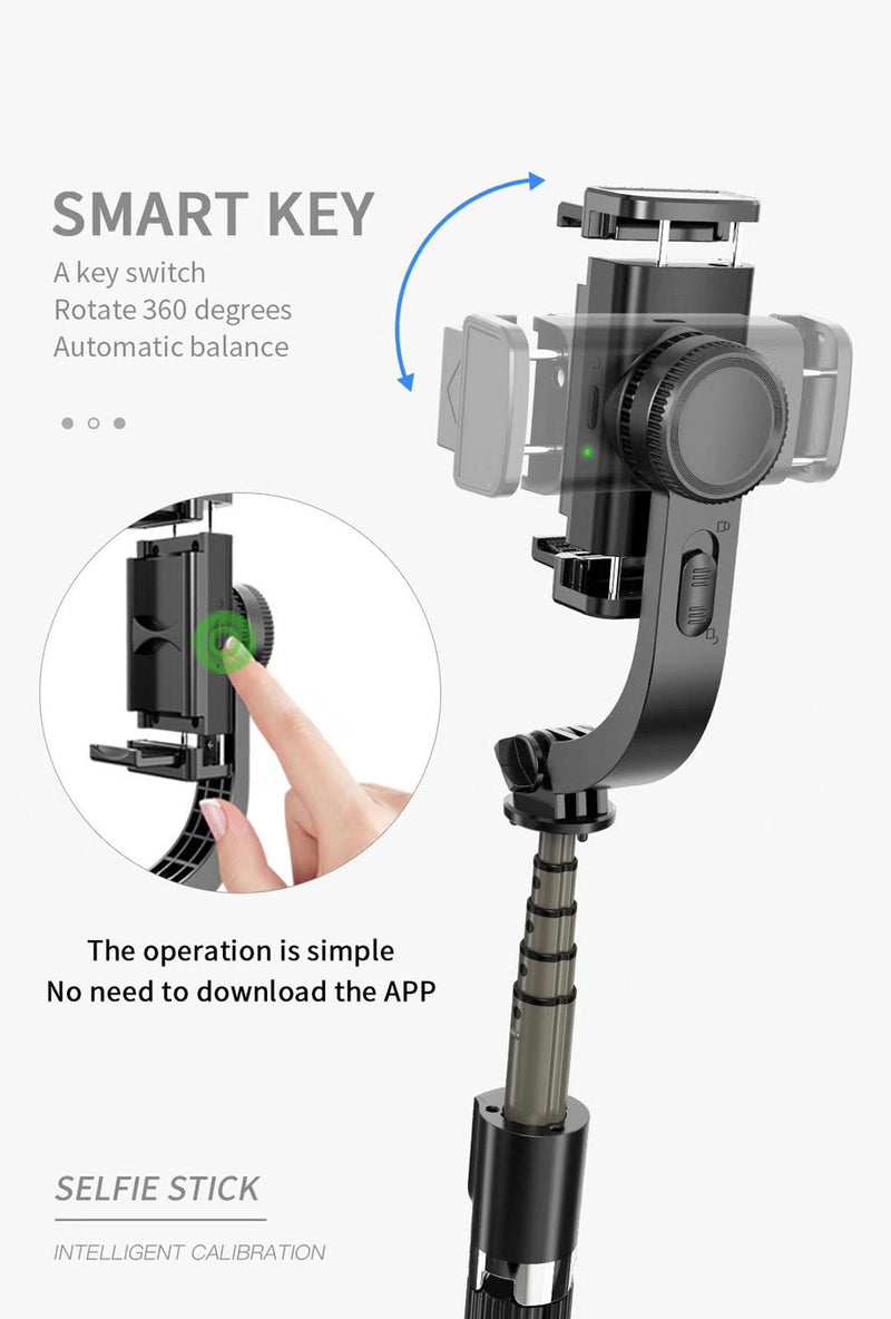 L08 Cradle head selfie stand Anti-Shake for iOS and Android | White - Edragonmall.com