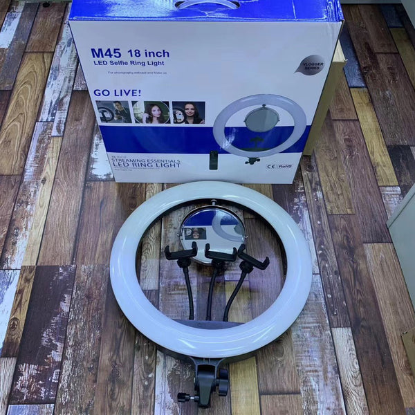 M45 18inch remote control 3 mobile phone Live Fill Light with mirror - Edragonmall.com