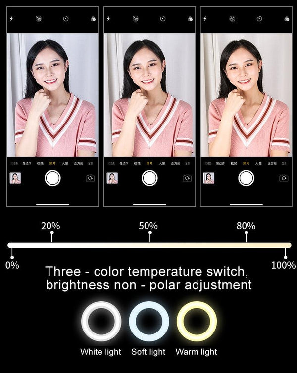 MAMEN 10 inch Selfie Ring Light LED Dimmable Video Studio Photography Lighting Portable For Youtube Vlog Live Photo With Tripod - Edragonmall.com