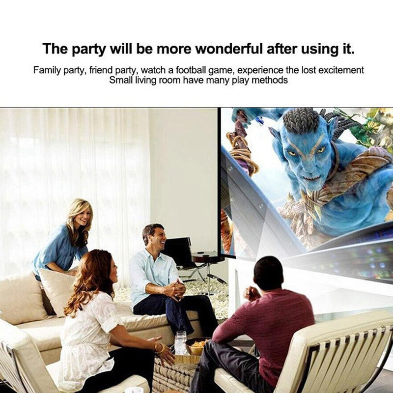 Mini Battery Projector, LCD Display LED Portable Projector, Home Theater Cinema USB Children Video Media Player -RD-814 -Black - Edragonmall.com