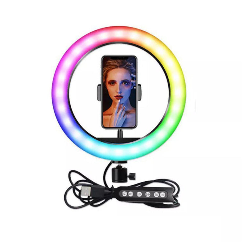MJ45(18inch) wire-controlled mobile phone RGB LED Live Fill Light - Edragonmall.com