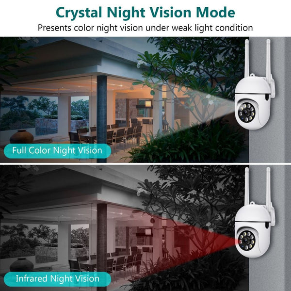 NIP-27 V380 APP 1080P Full color Wireless Camera HD IP Wireless CCTV Camera Waterproof Outdoor WiFi CCTV Security Cameras - Edragonmall.com