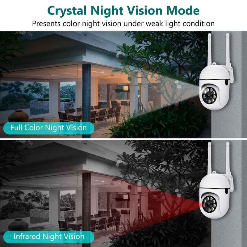 NIP-27 V380 APP 1080P Full color Wireless Camera HD IP Wireless CCTV Camera Waterproof Outdoor WiFi CCTV Security Cameras - Edragonmall.com