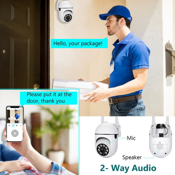 NIP-27 V380 APP 1080P Full color Wireless Camera HD IP Wireless CCTV Camera Waterproof Outdoor WiFi CCTV Security Cameras - Edragonmall.com