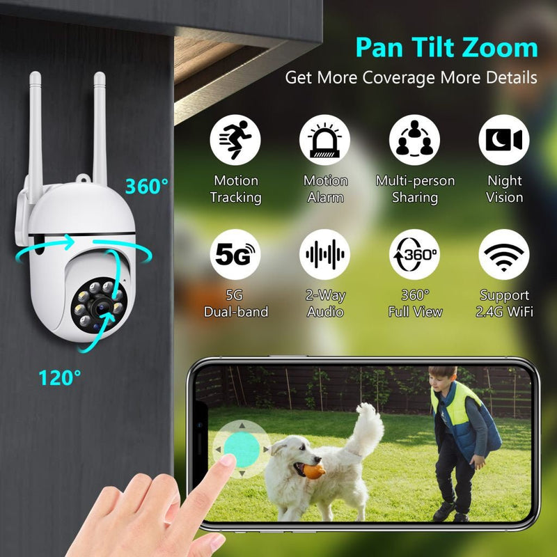 NIP-27 V380 APP 1080P Full color Wireless Camera HD IP Wireless CCTV Camera Waterproof Outdoor WiFi CCTV Security Cameras - Edragonmall.com