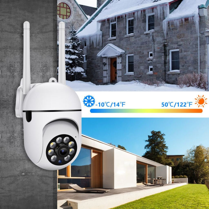 NIP-27 V380 APP 1080P Full color Wireless Camera HD IP Wireless CCTV Camera Waterproof Outdoor WiFi CCTV Security Cameras - Edragonmall.com