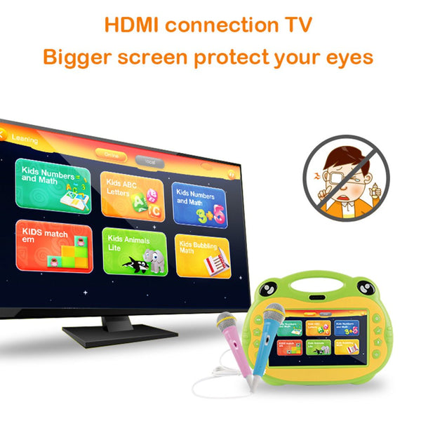 P06 7inch kids tablet with sim, Karoke Video Learning, Android - Blue - Edragonmall.com