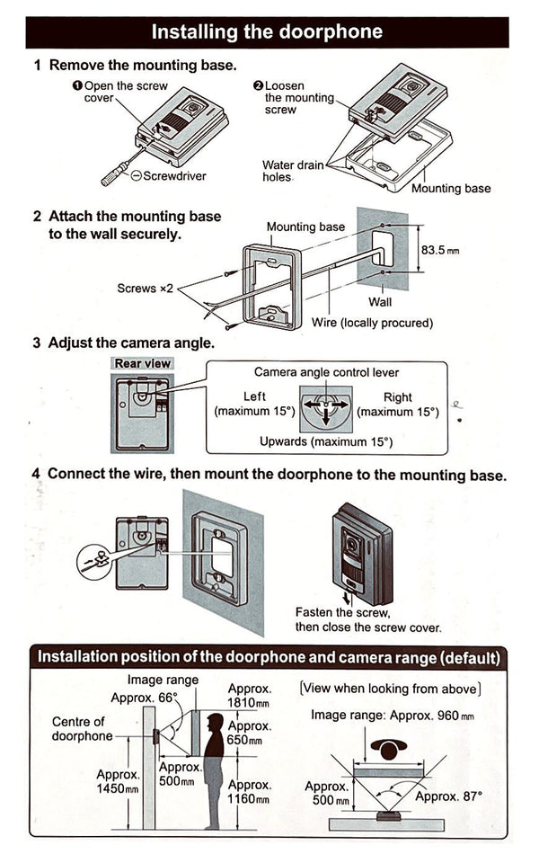 Panasonic VL-SW274 VL-SW271BX 7inch Panasonic video intercom door bell Video Intercom System - Edragonmall.com
