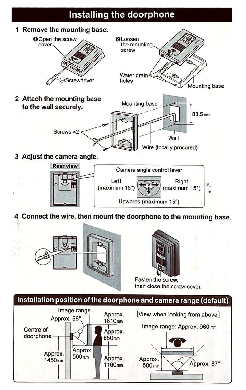 Panasonic VL-SW274 VL-SW271BX 7inch Panasonic video intercom door bell Video Intercom System - Edragonmall.com