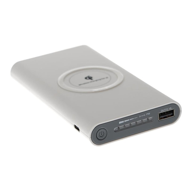 Qi Wireless Charger Power Bank for Samsung Phones 10000mAh - White - Edragonmall.com