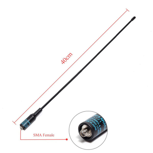 RH-771 SMA-Female 144/430MHz Dual Band Flexible Antenna RH 771 for Walkie Talkie Baofeng TYT WOUXUN Two Way Radio - Edragonmall.com
