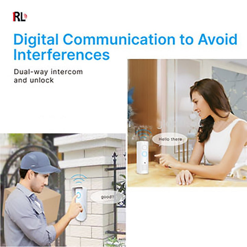 RL-0518 doorbell 433Mhz Wireless Audio Intercom System upto 500m working distance, battery operated Audio doorphone - Edragonmall.com