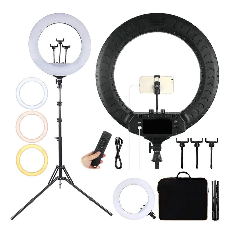 RL-18 45CM remote control 3 mobile phone Live Fill Light Selfie Ring light and Photographic lamp - Edragonmall.com