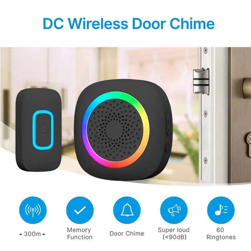 RL-3995B doorbell Battery-powered wireless doorbell with shining LED display Door bell - Edragonmall.com