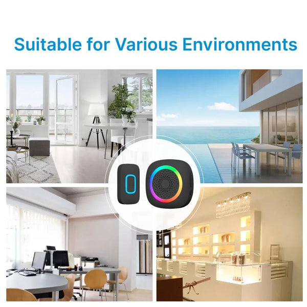 RL-3995B doorbell Battery-powered wireless doorbell with shining LED display Door bell - Edragonmall.com