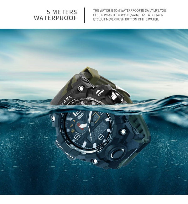 SB-008 Watch Movement Digital Waterproof Waterproof Watch High Quality Luxury Elegant Watches for Men electronic digital watch - Edragonmall.com