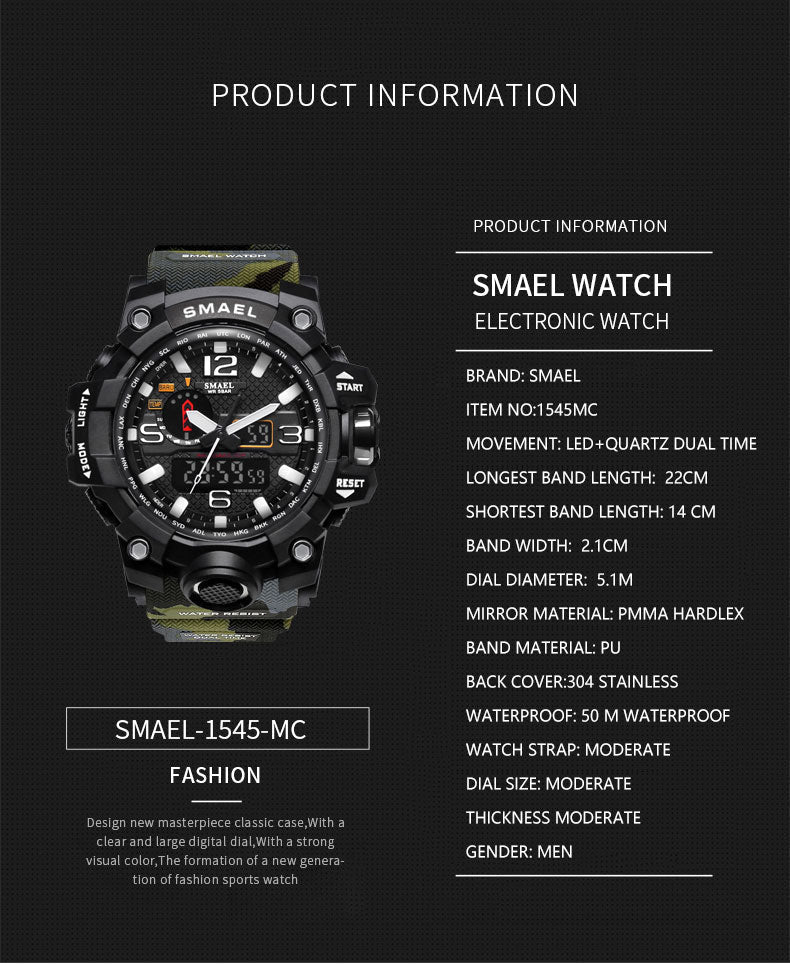SB-008 Watch Movement Digital Waterproof Waterproof Watch High Quality Luxury Elegant Watches for Men electronic digital watch - Edragonmall.com