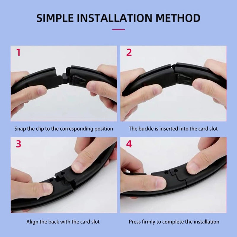 Smart Hula Hoop Auto-Spinning Hip Hula Hoop Exercise Lose Weight Detachable Sports Circle - Edragonmall.com