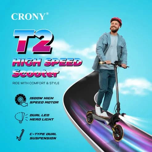 Crony T2 – Dual Suspension Electric Scooter