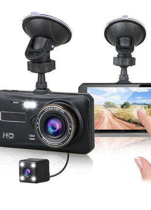 V3S Dual-Camera touch dashcam 1080P Full HD 4" IPS LCD Touch Screen Display Dual Lens Car Camera Car DVR