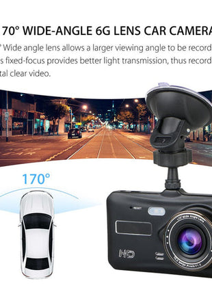 V3S Dual-Camera touch dashcam 1080P Full HD 4" IPS LCD Touch Screen Display Dual Lens Car Camera Car DVR