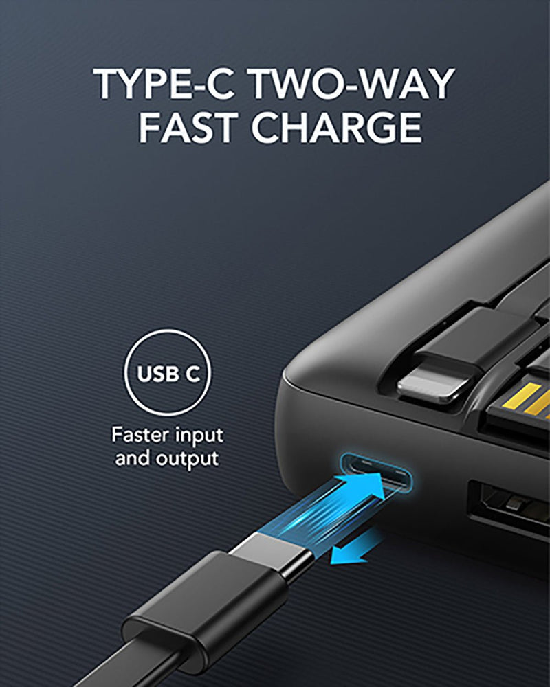 Veger VP2047 20000mah Power Bank Build-in 4 Cables - Edragonmall.com