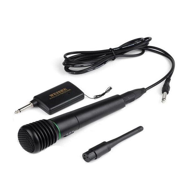 WM-308 Wired Wireless Dual-Use Microphone Portable Handheld Unidirectional Dynamic Microphone With Receiver For Stage Karaoke Studio - Edragonmall.com