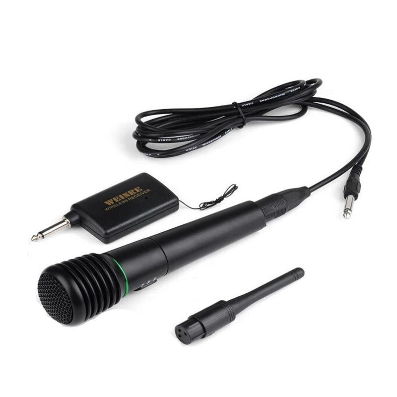 WM-308 Wired Wireless Dual-Use Microphone Portable Handheld Unidirectional Dynamic Microphone With Receiver For Stage Karaoke Studio - Edragonmall.com