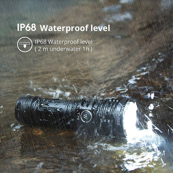 WUBEN T70 4200 Lumens Cree XHP70.2 LED Rechargeable LED 26650 High Performance Flashlight for Outdoor and Camping Activities - Edragonmall.com