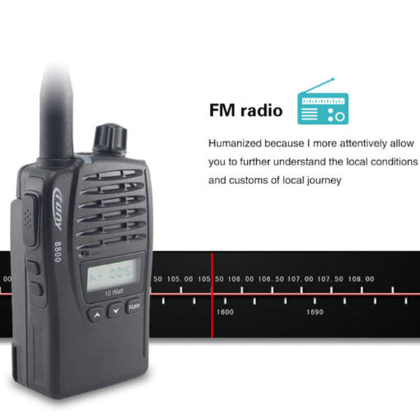 Crony 10W CY-8800 UHF Long Range Walkie Talkies 8-20km Two Way Radio Warterproof with headsets