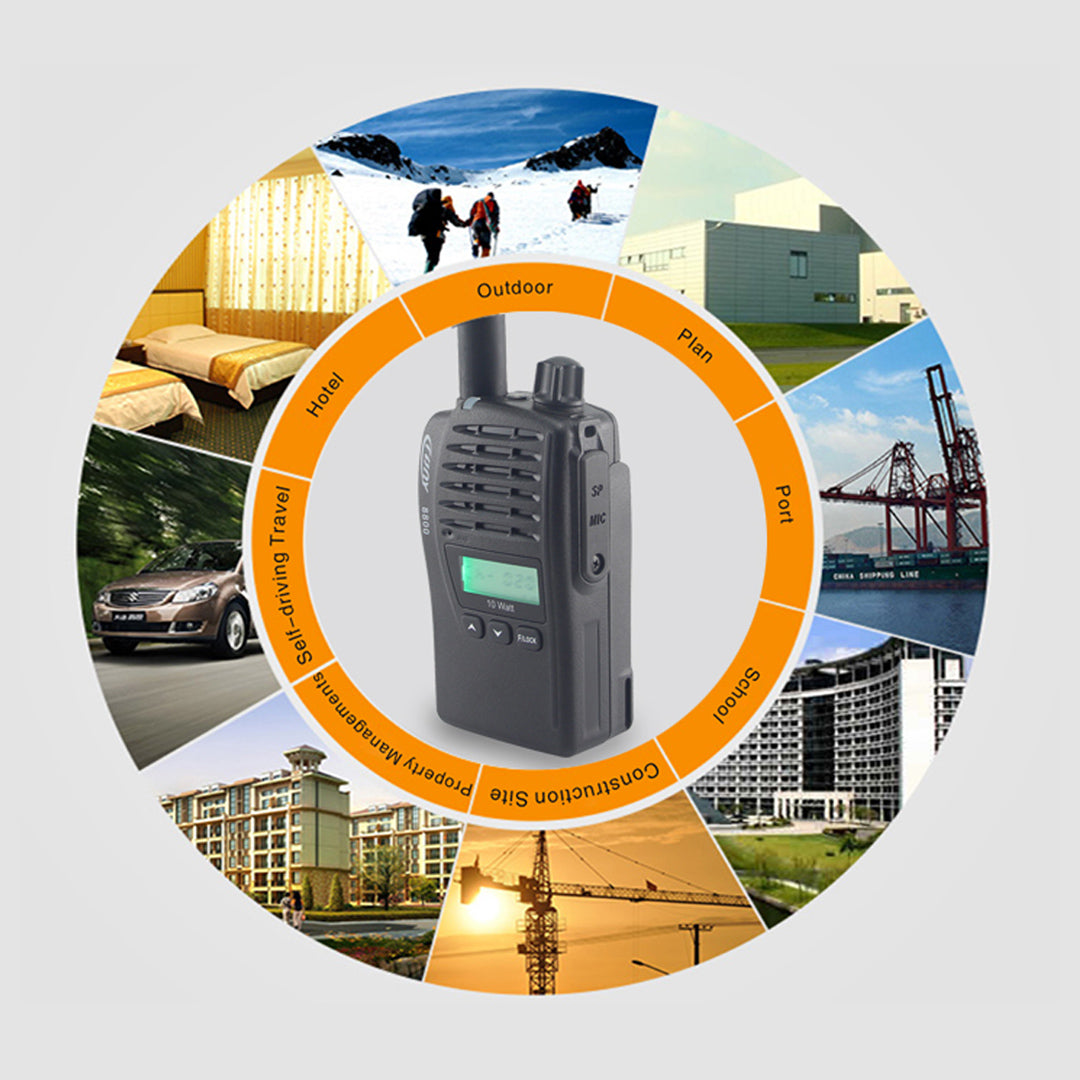 Crony 10W CY-8800 UHF Long Range Walkie Talkies 8-20km Two Way Radio Warterproof with headsets