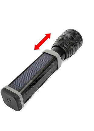 CRONY W562 Solar USB charging multi-function flashlight Telescopic focusing outdoor waterproof strong flashlight