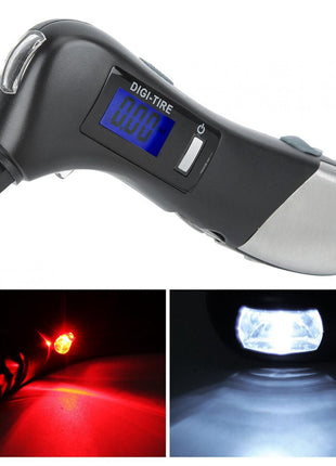 CRONY  JZ-405C Tire Pressure Measuring Mini LED Flashlight Torch Multifunction Emergency lamp