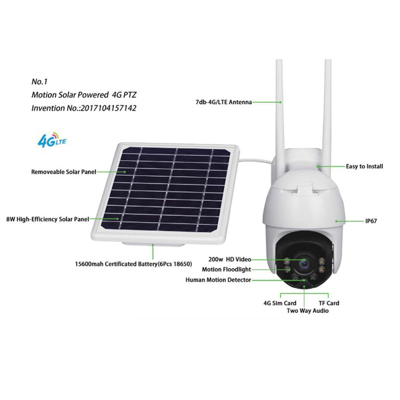 Crony YN90  Pro 24H Record Low power 4G solar camera 1080p Outdoor camera Wireless Surveillance