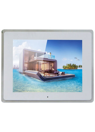 Crony 12inch Photo Frame with High Resolution and Widescreen LCD, Music and HD Video | white