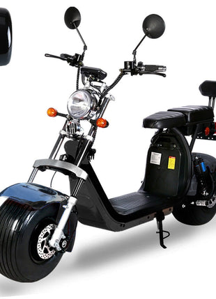 CRONY G-029 3000W Electric Motorcycle Motorbike High Speed Harley tyre Double Seat with double battery | Black