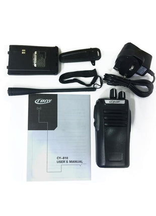 Crony 5W CY-810 Professional Walkie Talkies,  Best Portable Handheld Civilian Two Way Radio Black