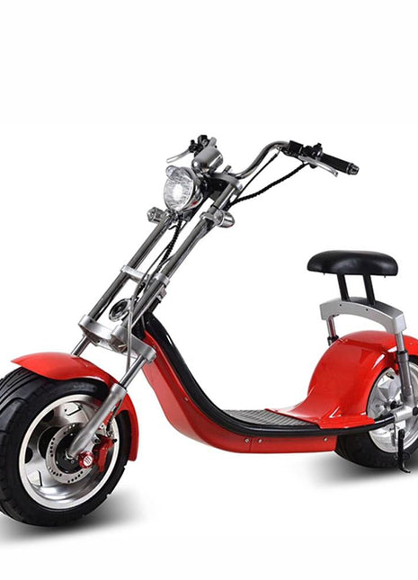 CRONY X7 Harley Style 2 Wheel 1000W Fat Tyre Electric Single Seater Electric motorcycle-RED