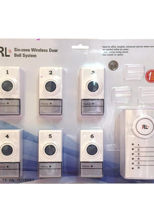 RL-05060 doorbell 6in1 doorbell The Six Zone Wireless Door Bell with Patented Power-Saving Technology