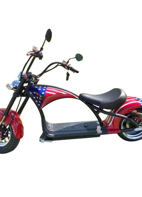 CRONY X1 Harley Electrocar car Citycoco Fat Tire Electric motorcycle | National flag