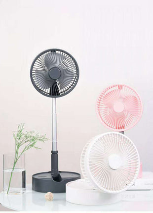 Crony Telescopic speaker fan with Wireless Speaker and Aroma Fragrance Diffuser Portable | White