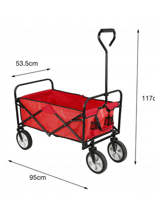 CRONY TC3015 Folding Cart Shipping Trolley Folding Garden Trolley | BLACK