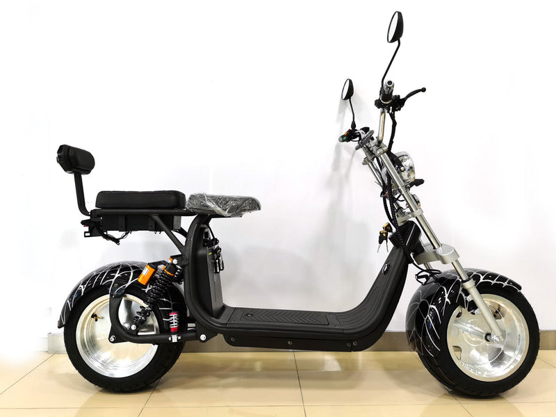 CRONY G-029 3000W Electric Motorcycle Motorbike High Speed Harley tyre Double Seat with double battery | Black