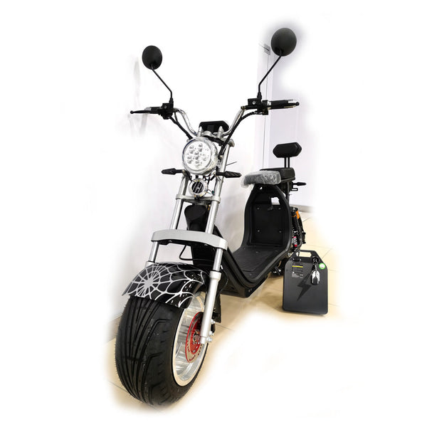 CRONY G-029 3000W Electric Motorcycle Motorbike High Speed Harley tyre Double Seat with double battery | Black