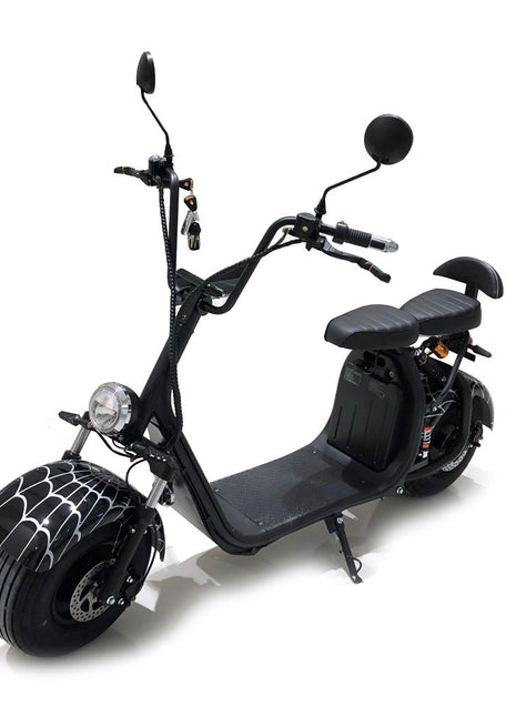 CRONY X3 BIG HARLEY+LI-ion battery+BT+double seat Black Spid Electric motorcycle | Black Spiderman