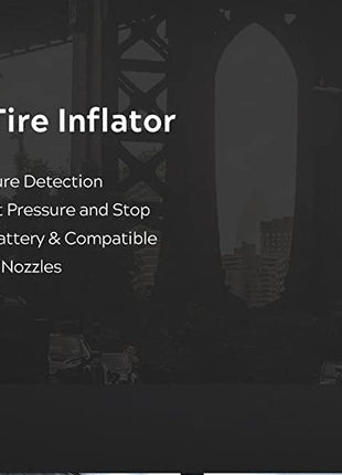 CRONY FG01 Portable Electric Air Inflator Portable Tire Inflator with Digital Display, 150PSI 4000mAh Rechargeable Battery